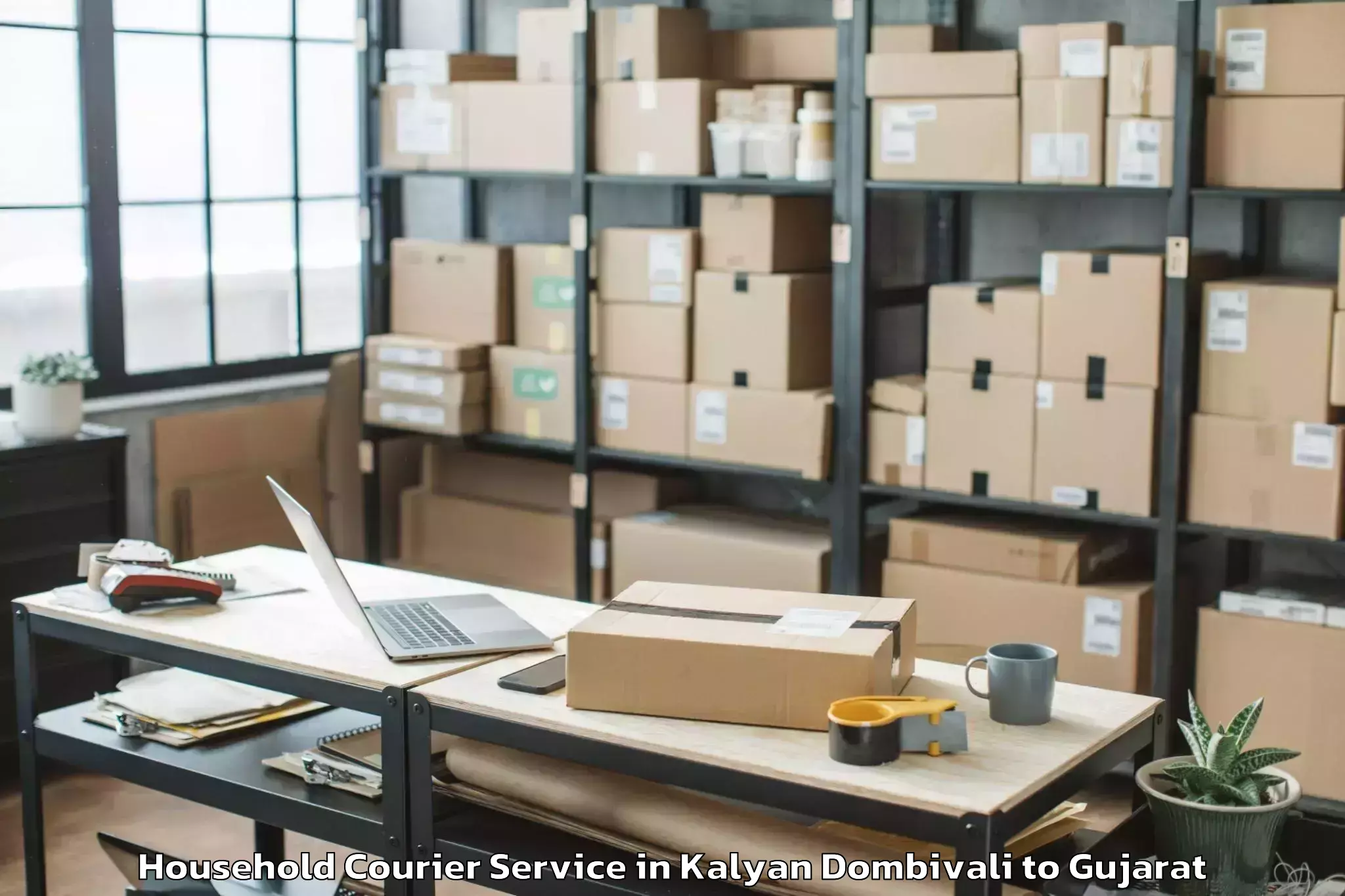 Easy Kalyan Dombivali to Mehsana Household Courier Booking